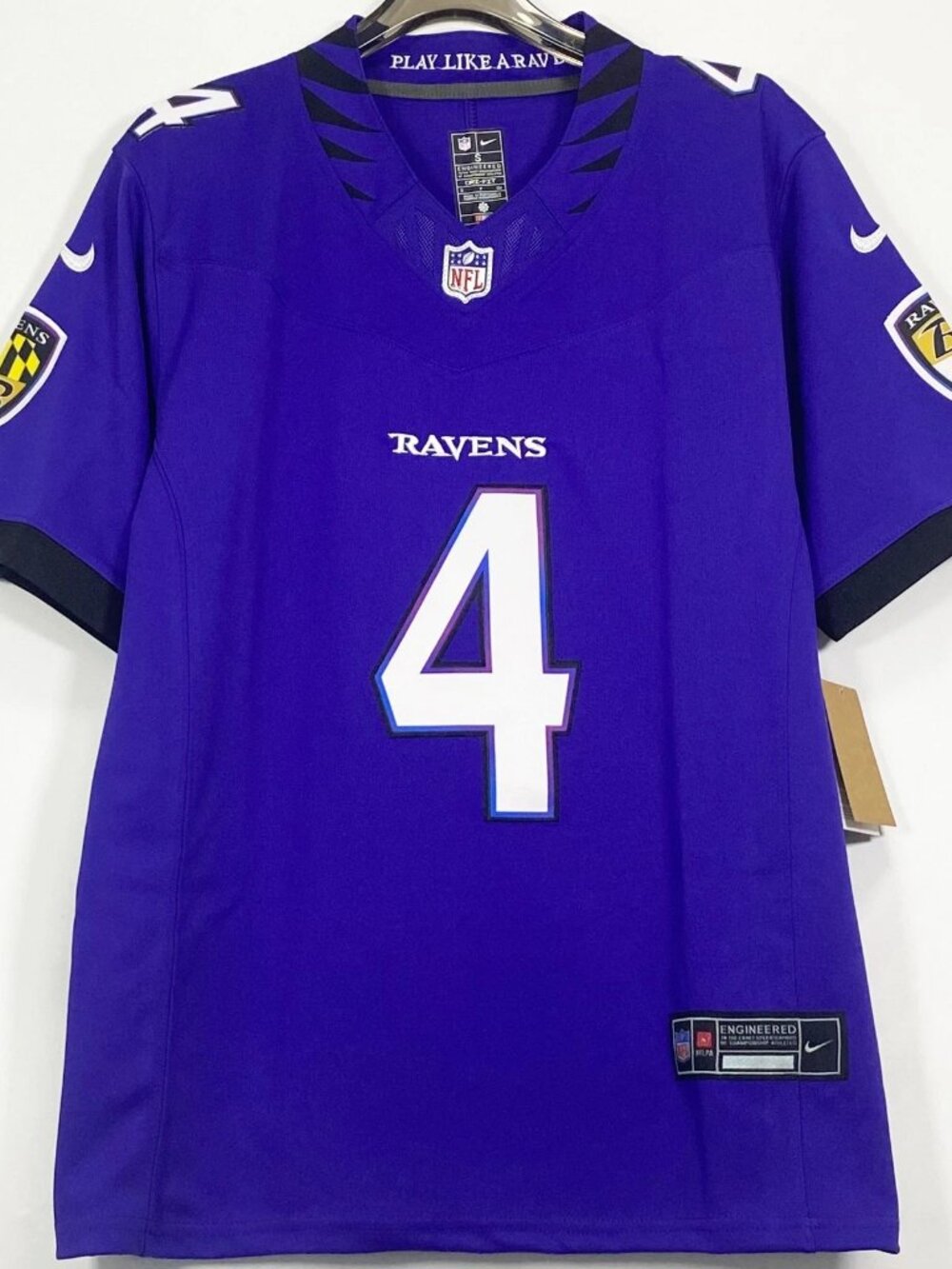 Zay Flowers Purple Jersey Stitched Vapor